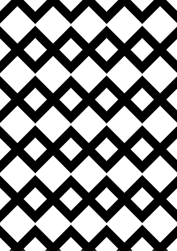 High-contrast herringbone card (braid) for a baby of about 2–3 months — black on white, thinnest feature 10.4 mm.