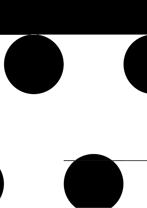 High-contrast dots card for a baby of about 2–3 months to look at from 250 cm — black on white, thinnest feature 85.4 mm.